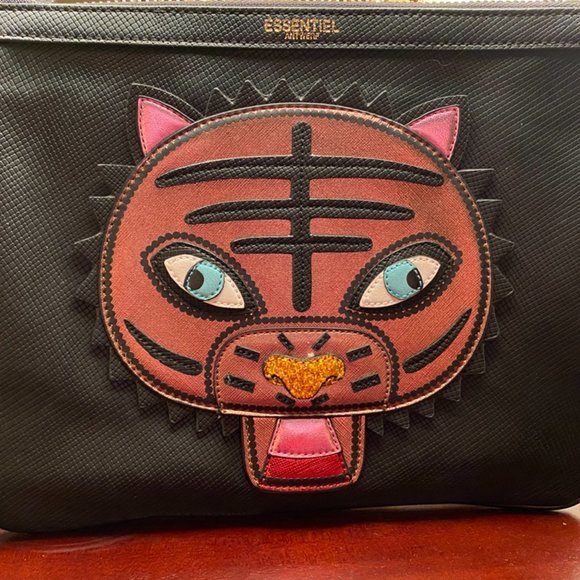 Essentiel Antwerp Glitter Tiger Clutch - Picture 2 of 5